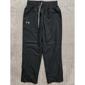 Under Armour Womens Black‎ Polyester Mesh Lined Activewear Pants Sz M 28"x31"